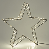 123led kerstster 3D 36 cm extra warm wit & warm wit 300 lampjes zwart LDR07266 - 4