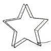123led kerstster 3D op batterijen 26 cm extra warm wit & warm wit 200 lampjes zwart LDR07285 - 2