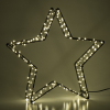 123led kerstster 3D op batterijen 26 cm extra warm wit & warm wit 200 lampjes zwart LDR07285 - 4