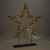 123led kerstster op voet 36 cm extra warm wit & warm wit 800 lampjes zwart LDR07326 - 3