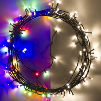 123led kerstverlichting multicolor & warm wit 12 meter 120 lampjes LDR07179