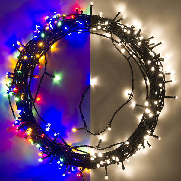 123led kerstverlichting multicolor & warm wit 21 meter 240 lampjes LDR07181 - 1