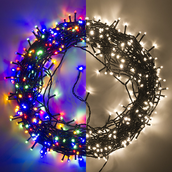 123led kerstverlichting multicolor & warm wit 39 meter 480 lampjes LDR07183 - 1