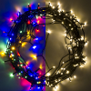123led kerstverlichting multicolor & warm wit op batterijen 14,7 meter 192 lampjes met timer LDR07296 - 1
