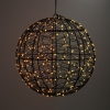 123led lichtbol kerst Ø 25 cm extra warm wit & warm wit 300 lampjes zwart