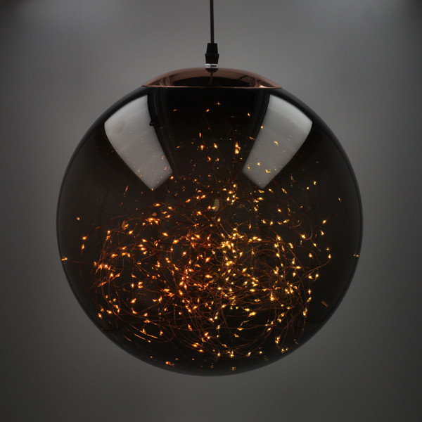 123led lichtbol kerst Ø 35 cm extra warm wit & warm wit 300 lampjes smokey LDR07339 - 1