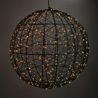 123led lichtbol kerst Ø 35 cm extra warm wit & warm wit 500 lampjes zwart LDR07336