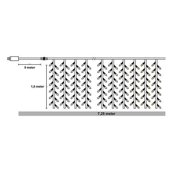 123led lichtgordijn koud wit & warm wit 225x150 240 lampjes LDR07028 - 5