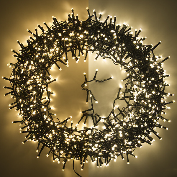 123led micro clusterverlichting extra warm wit & warm wit 23 meter 1000 lampjes LDR07134 - 1