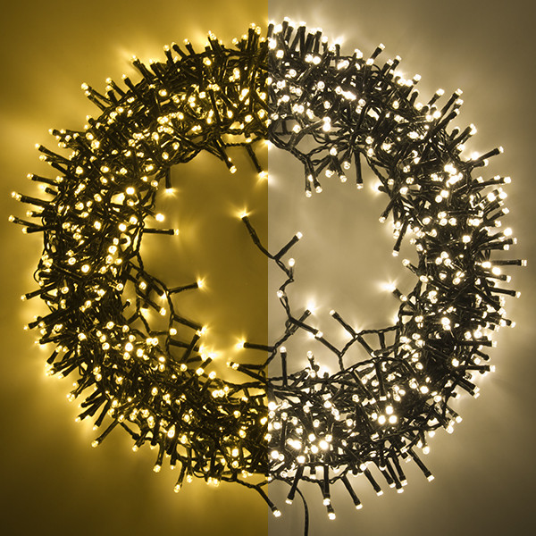 123led micro clusterverlichting extra warm wit & warm wit 27 meter 1200 lampjes LDR07135 - 1