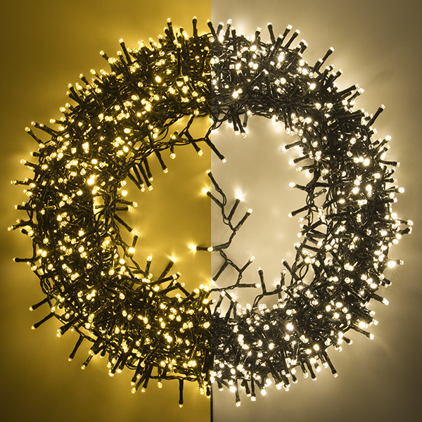 123led micro clusterverlichting extra warm wit & warm wit 39 meter 1800 lampjes LDR07299 - 1