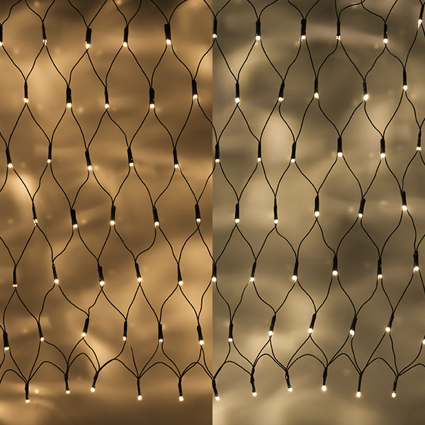 123led netverlichting extra warm wit & warm wit 120 x 60 cm 144 lampjes LDR07156 - 1