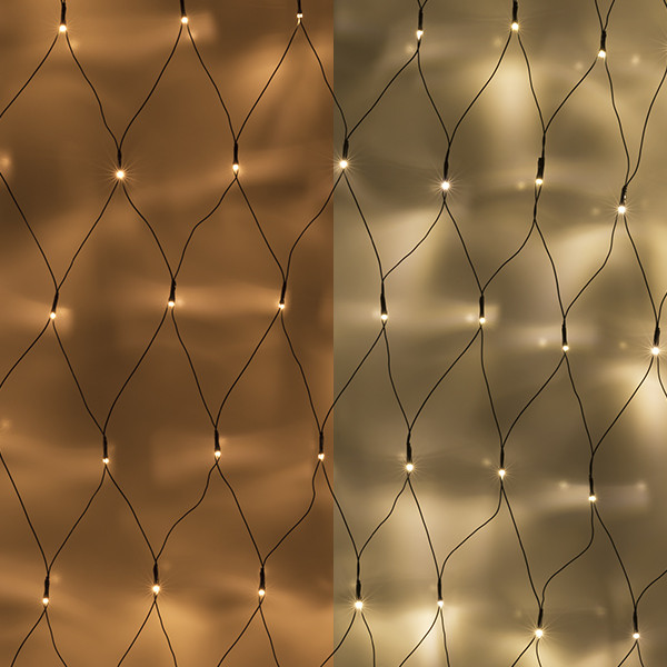 123led netverlichting extra warm wit & warm wit 500 x 80 cm 240 lampjes LDR07303 - 1