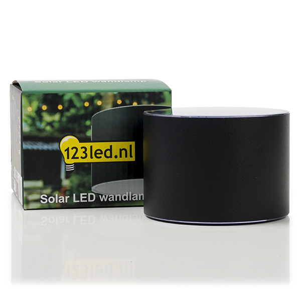 123led solar wandlamp | Gloucester | Down | 3000K | IP54 | Zwart LDR08536 - 3