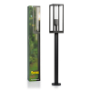 123led tuinlantaarn glas Hudson zwart geschik voor 1x E27 LDR08508 - 1