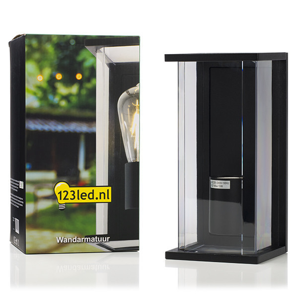 123led wandlamp Brooklyn zwart geschikt voor 1x E27 LDR08529 - 2