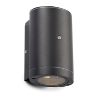 123led wandlamp Kingston zwart ovaal met sensor geschikt voor 1x GU10 LDR08523