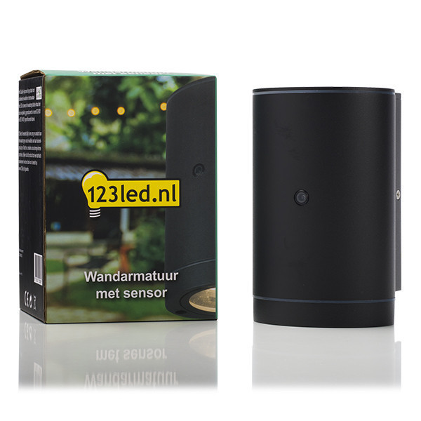 123led wandlamp Kingston zwart ovaal met sensor geschikt voor 1x GU10 LDR08523 - 2