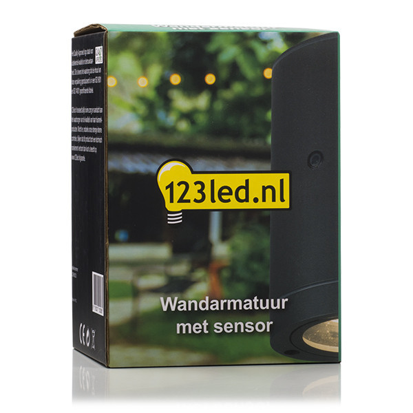 123led wandlamp Kingston zwart ovaal met sensor geschikt voor 1x GU10 LDR08523 - 5