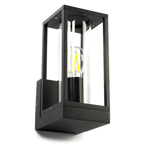 123led wandlamp glas Dakota zwart geschikt voor 1x E27 LDR08507 - 3