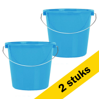 Aanbieding: 2x Huishoudemmer blauw 5 liter