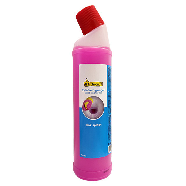 123schoon Pink Splash toiletreiniger gel (750 ml) SDR06053 - 1