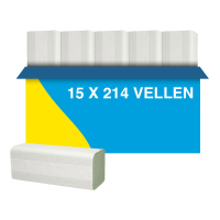 123schoon Z-vouw handdoeken groen 2-laags 15 pakken SDR02115