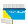 123schoon Z-vouw handdoeken groen 2-laags 15 pakken SDR02115 - 1
