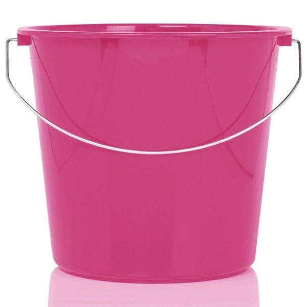 123schoon huishoudemmer roze 10 liter SDR00011 - 1