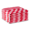 123schoon theedoek rode blokken 65 x 65 (6 stuks) SDR05198 - 1
