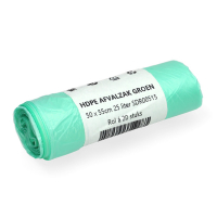 123schoon vuilniszakken groen 25 liter (20 stuks) SDR00515