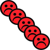 2DOBOARD - Rode smiley magneten (5 stuks) 297997 - 1