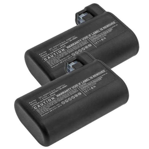 2 stuks: AEG / Electrolux OSBP72LI25 / 4060001007 accu's (7.2V, 3.4 Ah, 123accu huismerk) AAE00139 - 1