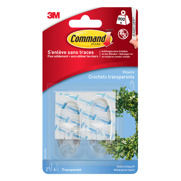 3M Command transparante haken medium (2 stuks) 214556 - 1