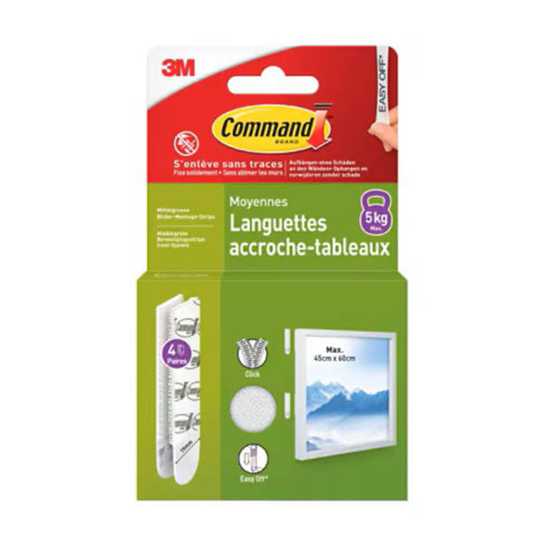 3M Command zelfklevende fotolijststrips wit medium (4 stuks) 214549 - 1