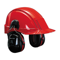 3M Peltor Optime III H540P3E gehoorkap rood/zwart met helmbevestiging 31901610 S3M00063