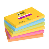 3M Post-It super sticky Carnival 76 x 127 mm (6 stuks) 201054 3M Post-It super sticky Carnival 76 x 127 mm (6 stuks) 201054