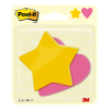 3M Post-it Die-Cut notes ster en hart fuchsia/ultrageel 70 x 72,5 mm (2 blokken)