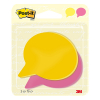 3M Post-it Die-Cut notes tekstballon neongeel/fuchsia 71 x 73 mm (2 blokken) BC-2075-SP-EU 214572