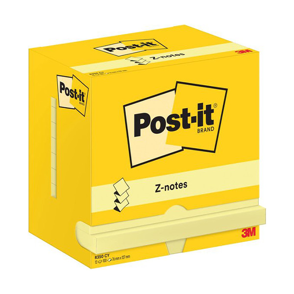 3M Post-it Z-notes geel 76 x 127 mm (12 stuks) R350CY 201007 - 1
