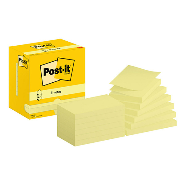 3M Post-it Z-notes geel 76 x 127 mm (12 stuks) R350CY 201007 - 1