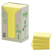 3M Post-it gerecyclede notes toren geel 38 x 51 mm (24 pack) 653-1T 201384