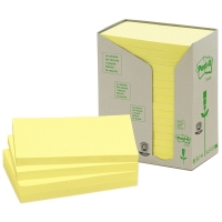 3M Post-it gerecyclede notes toren geel 76 x 127 mm (16 pack) 655-1T 201396