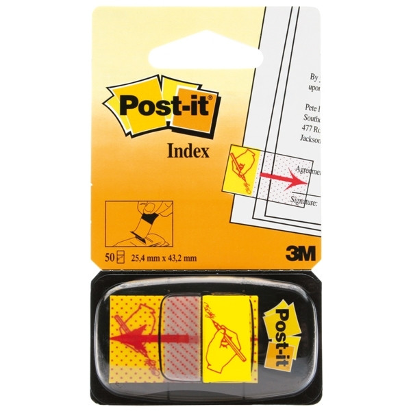 3M Post-it index met ondertekenen symbool (50 tabs) 68031 201362 - 1
