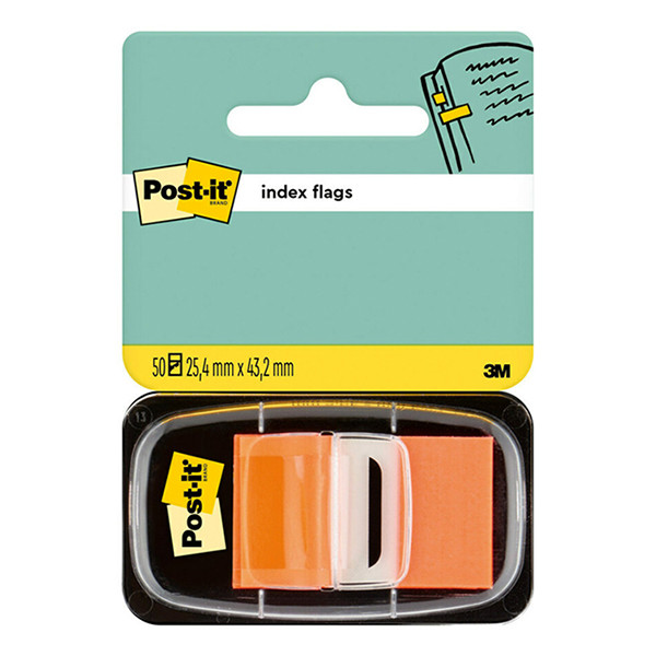 3M Post-it index standaard oranje 25,4 x 43,2 mm (50 tabs) 680ORA 201486 - 1