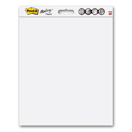 3M Post-it meeting charts zelfklevend flipover papier 50,8 x 58,4 cm (2 x 20 vel) 566 201420 - 1