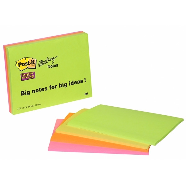 3M Post-it meeting notes 149 x 200 mm (4 pack) 6845-SSP 201418 - 1
