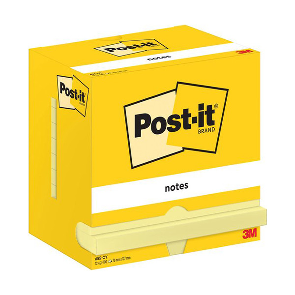 3M Post-it notes geel 76 x 127 mm (12 stuks) 655CY 201033 - 1