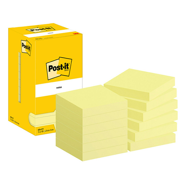 3M Post-it notes geel 76 x 76 mm (12 stuks) 654CY 201031 - 1