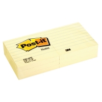 3M Post-it notes gelijnd geel 76 x 76 mm (6 pack) 630YEL 201466